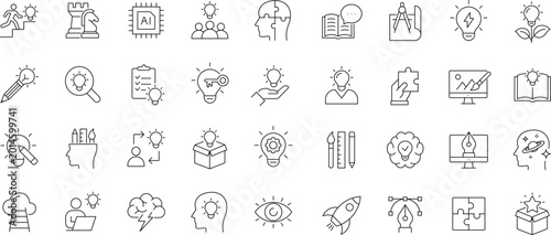 Tablou pe pânză Creativity icon set
