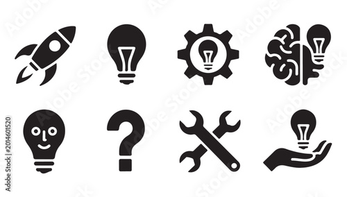 Tableau sur toile Innovative and creative problem-solving concepts, business idea generation and thinking processes