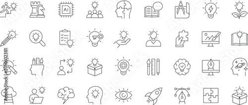 Foto Creativity icon set