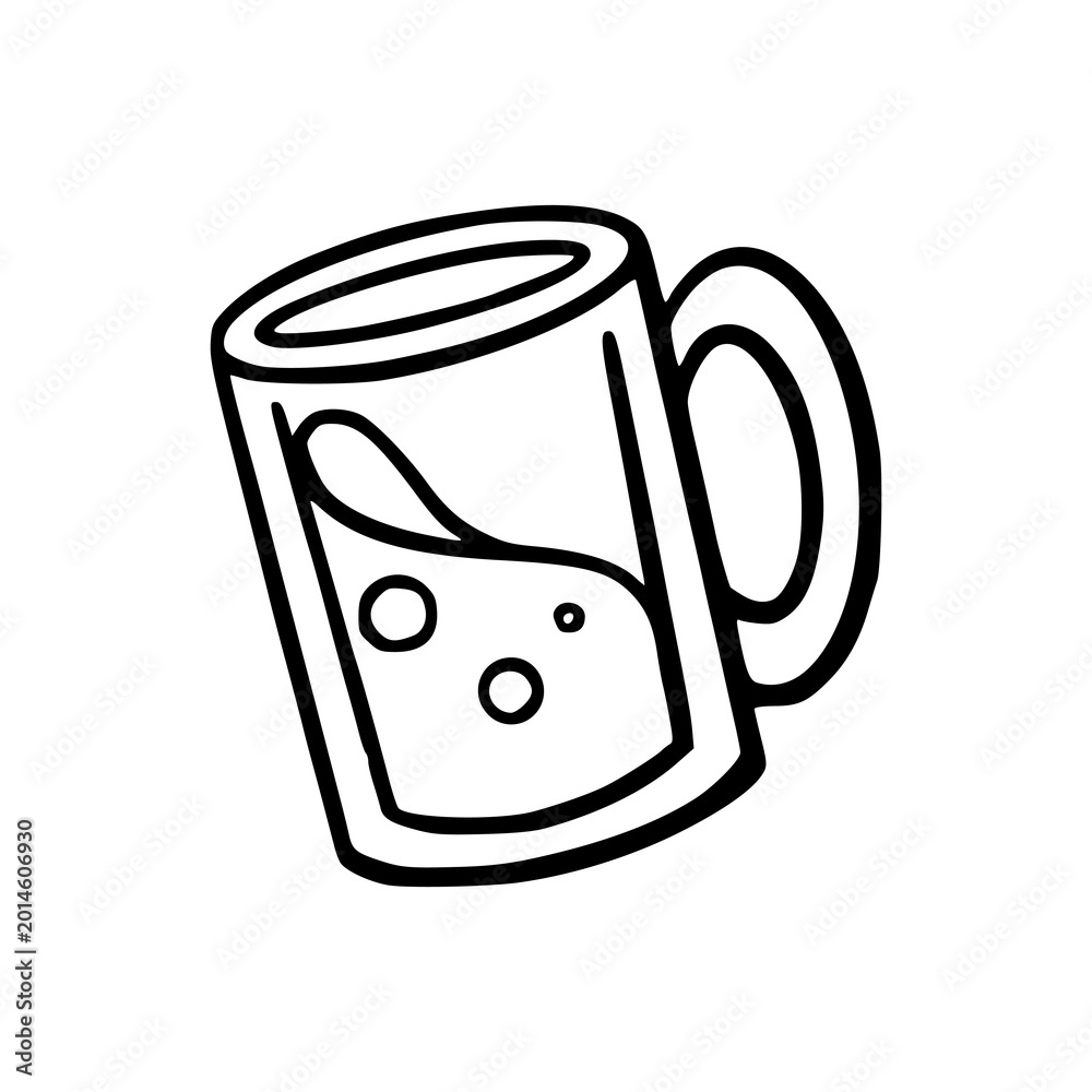 Obraz premium stylish outline icon for pub and brewery menu, bber drink