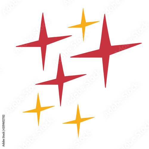 Tableau sur toile Retro Mid-Century Modern Starburst Sparkles Illustration