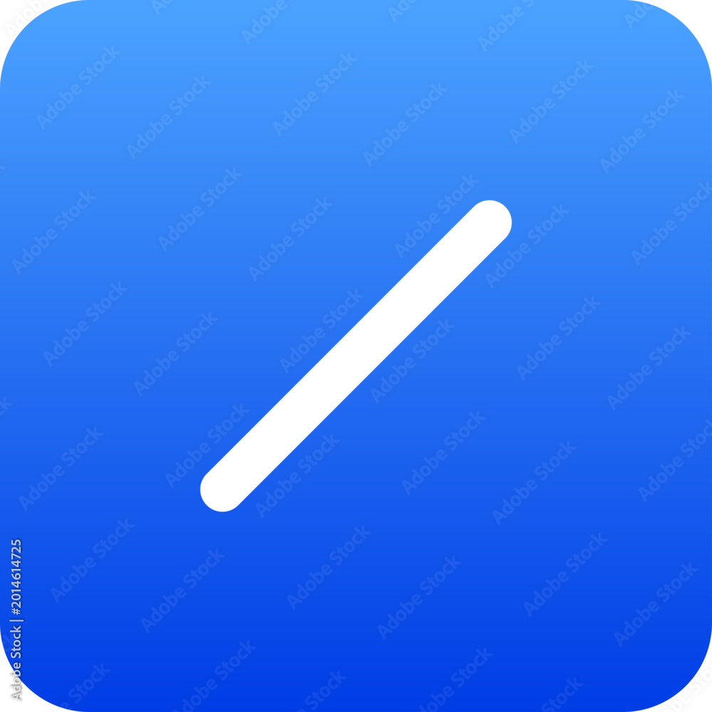 Obraz premium Modern blue gradient slash square icon for restricted system access