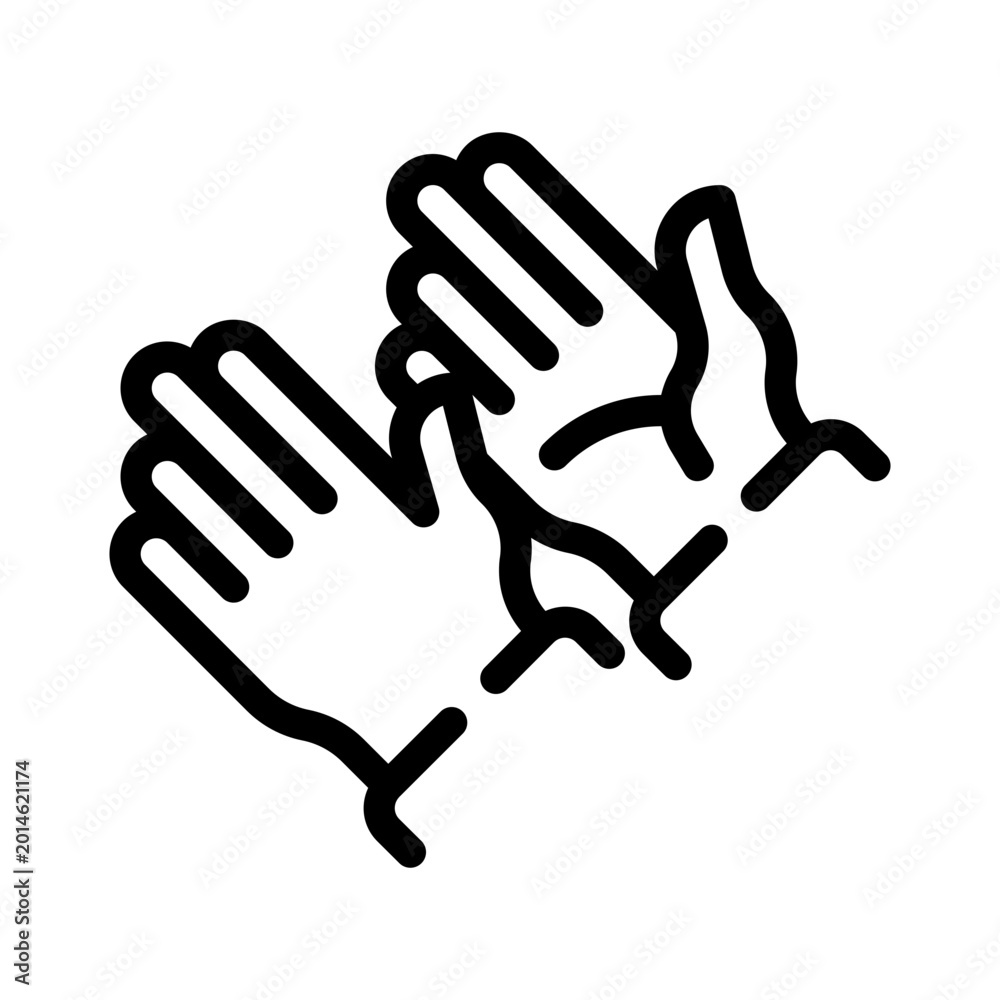 Obraz premium clapping line icon