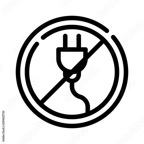 Bild auf Leinwand disconnect line icon