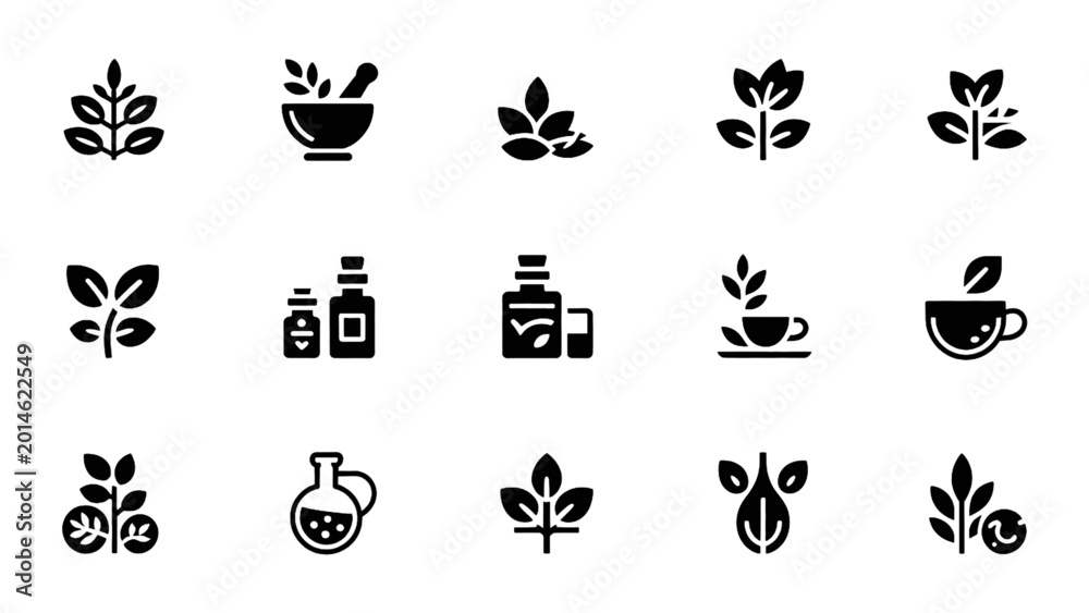 Obraz premium Black and white vector icons of various fruits and vegetables including banana strawberry apple kiwi carrot broccoli cherry tomato lettuce and more flat design illustration