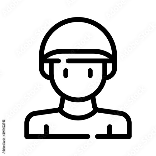 Bild auf Leinwand gamer line icon