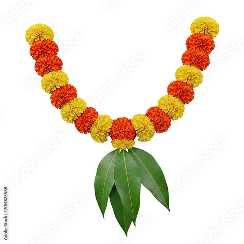 Marigold and Mango Leaf Garland