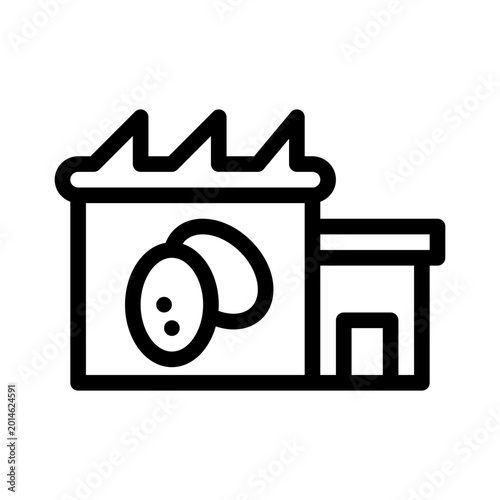 Schilderij op canvas mill line icon