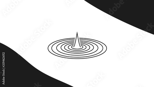 Tableau sur toile Abstract illustration of ripple effect emanating from a central point