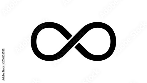 Photos A black infinity symbol on a white background