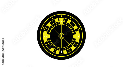 Tableau sur toile Roulette Wheel Symbol - Casino Game Icon