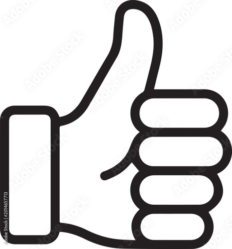 Fényképezés Thumbs up icon giving approval sign