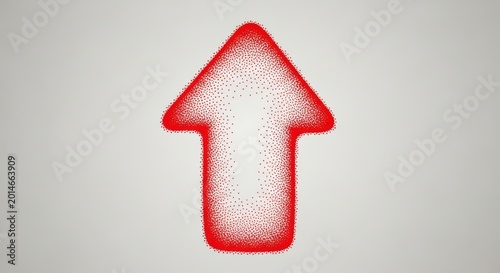 red arrow on white background