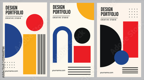 Photos Creative modern design portfolio poster template minimal branding layout