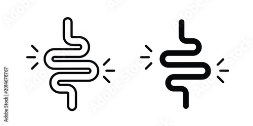 фотографія Gut constipation icon elements