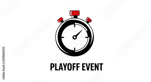 Stopwatch Illustration Design for a Playoff Tournament Event, Fast-Paced Action Concept