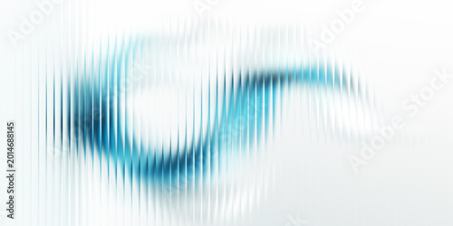 Принти на полотні Abstract wave pattern in turquoise and white with soft motion blur on light back