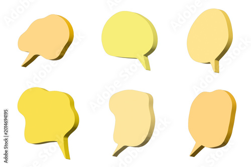 3d speech bubble Blank empty message box Textbox frame for banners, price tags, stickers, design