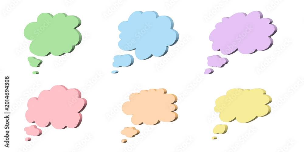 Obraz premium 3d speech bubble Blank empty message box Textbox frame for banners, price tags, stickers, design