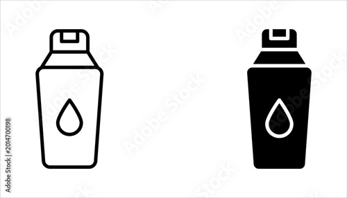 Tumbler thermo cup icon set. Reusable coffee. vector illustration on white background