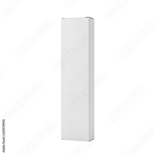 Konstfotografi Tall slim white rectangular box mockup