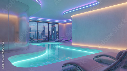 interior of a swimming pool