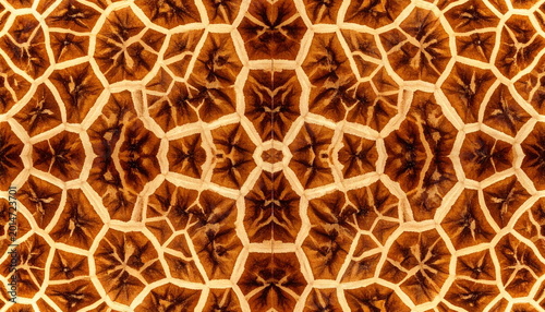 キリン柄のパターン背景_Giraffe pattern background