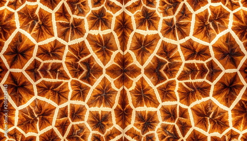 キリン柄のパターン背景_Giraffe pattern background