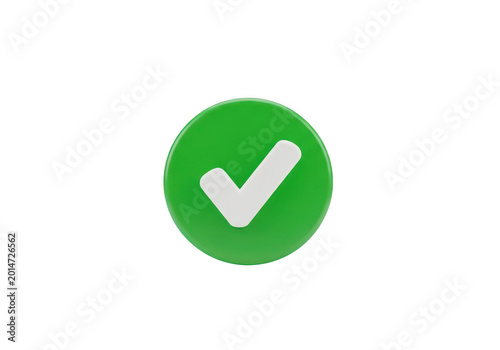 Green checkmark symbol in a circle