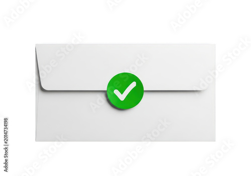 Green checkmark icon in a rectangular button