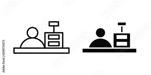 Bild auf Leinwand Cashier icon elements pack. icons suitable for projects