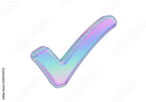 Gradient checkmark symbol in vibrant colors