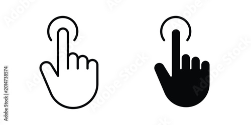 Φωτογραφία Finger press icon elements pack. icons suitable for projects