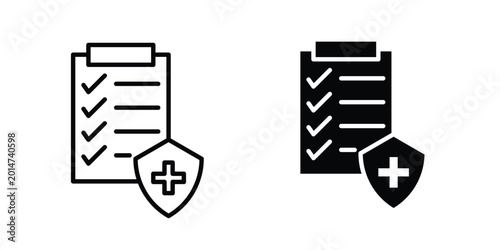 Schilderij op canvas Health insurance icon elements pack. icons suitable for projects
