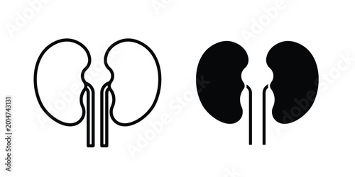 Photos Kidney disease icon elements pack. icons suitable for projects