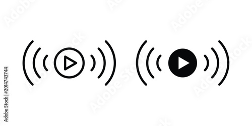Tableau sur toile Livestream icon elements pack. icons suitable for projects