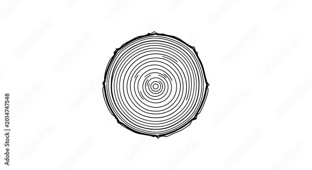 Fototapeta premium Tree Stump Cross Section View.