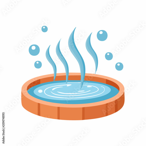 Hot Tub with Steam and Bubbles