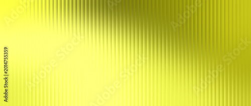 Glossy corrugated glass background in yellow colors with straight vertical texture for wide display headers and blockchain technology platforms.