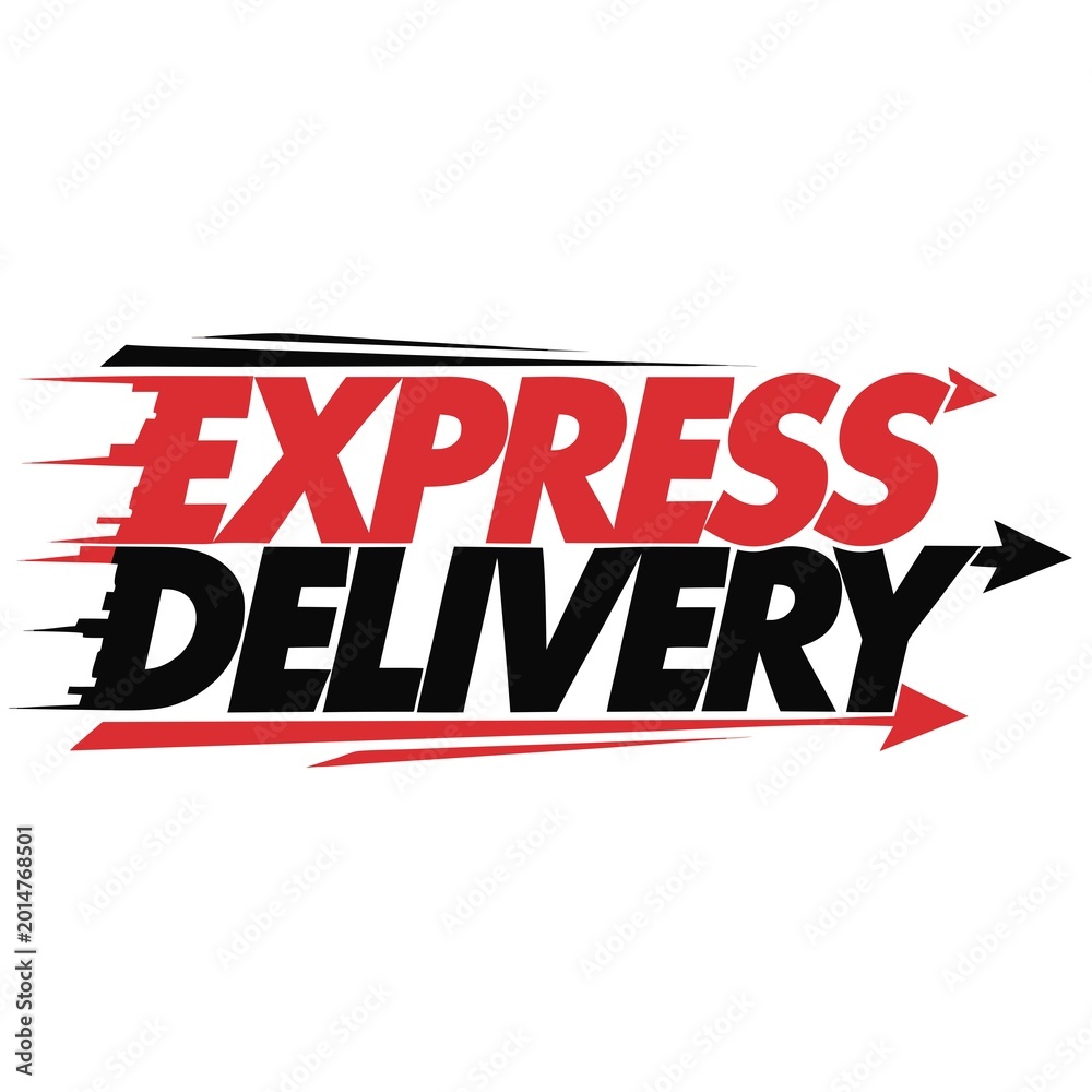 Fototapeta premium Express Delivery Speed Icon, Fast Shipping Logo, Quick Service