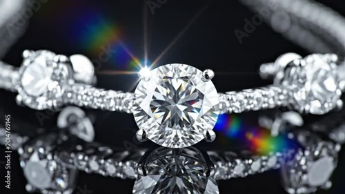 Luxury Diamond Jewelry Sparkling in Cinematic Lighting
