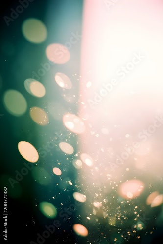 Light Particles Dust Beam Green Pink Bokeh Magical Ehereal