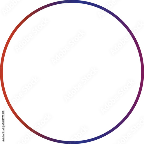 Colorful gradient circular border design with rainbow effect isolated on white background, Vector, illustration