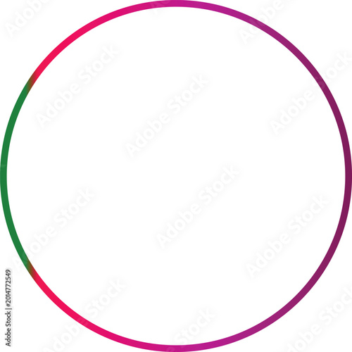 Colorful gradient circle with rainbow effect isolated on white background, Vector, illustration