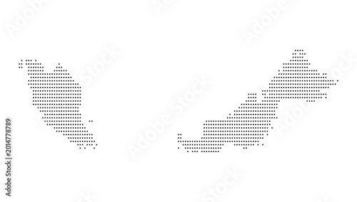 Photography Malaysia Country Map Vector Illustration with dotted, Border, and Geographic Sha