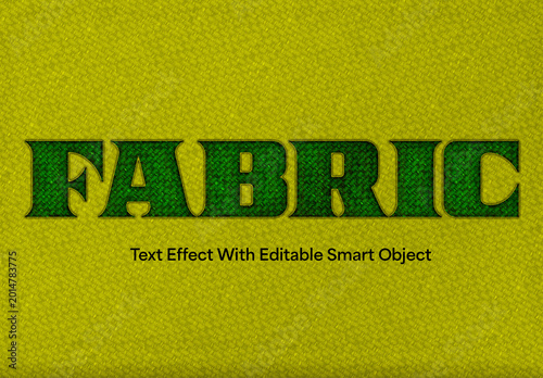 Textile Texture Text Effect With Smart Object