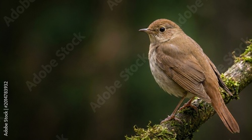 a nightingale bird on brandh, ultra realistic close-up professional wildlife photography of a nightingale bird