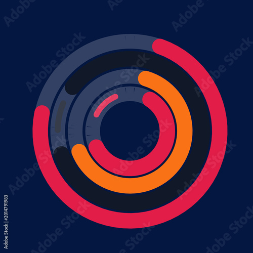 Vibrant Thick Circular Arcs
