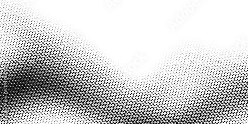 Geometric pattern of black diamonds on a white background.Seamless in one direction.Long fade out.The radial transformation method.