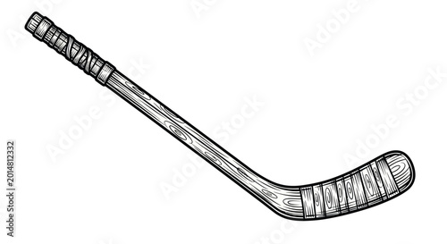 Photography Hand-drawn Hockey Stick Icon Isolated on White Background